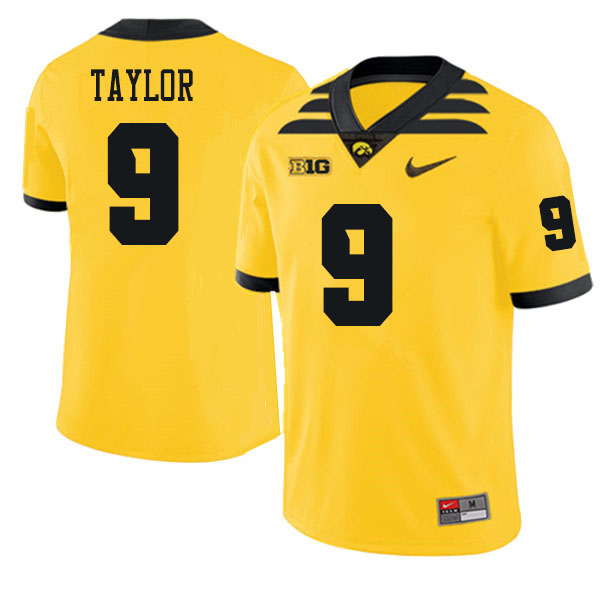 Men #9 Tory Taylor Iowa Hawkeyes College Football Jerseys Sale-Gold